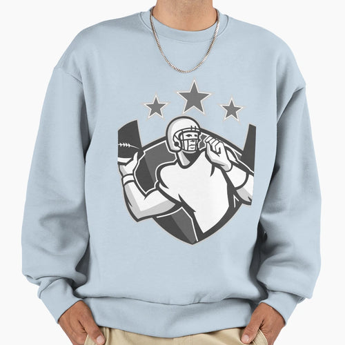 American Gridiron Football Throw Sweatshirt - Minimalist Print for Adults - T-Shirt, Sweatshirt, Hoodie