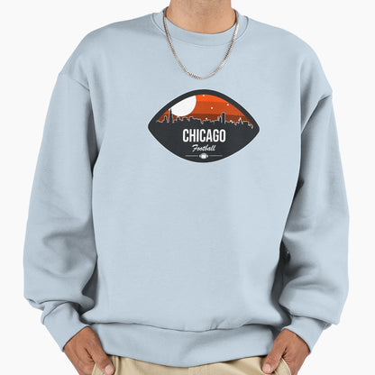 Chicago Football Skyline Badge Sweatshirt - Custom Art Print Unisex - T-Shirt, Sweatshirt, Hoodie