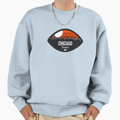 Chicago Football Skyline Badge Sweatshirt - Custom Art Print Unisex - T-Shirt, Sweatshirt, Hoodie