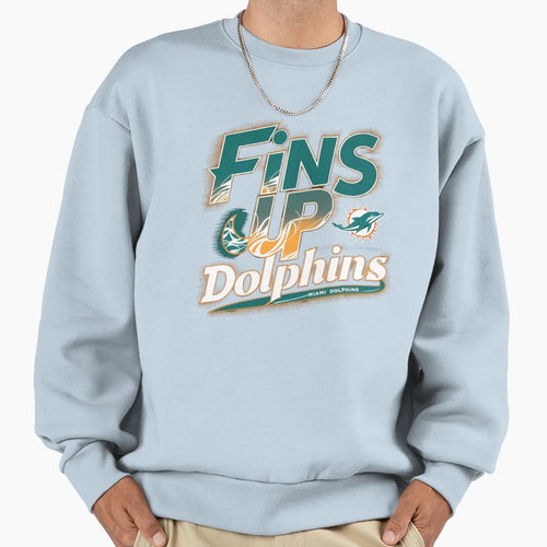Fins Up Dolphins Sweatshirt - Trendy Graphic Unisex - T-Shirt, Sweatshirt, Hoodie