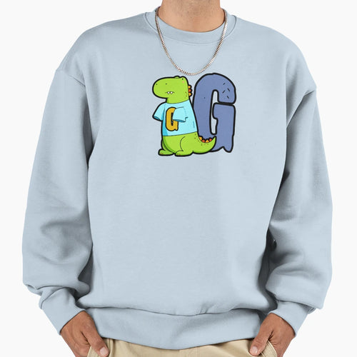 Alphabet Letter G T Rex Sweatshirt - Minimalist Print Unisex - T-Shirt, Sweatshirt, Hoodie