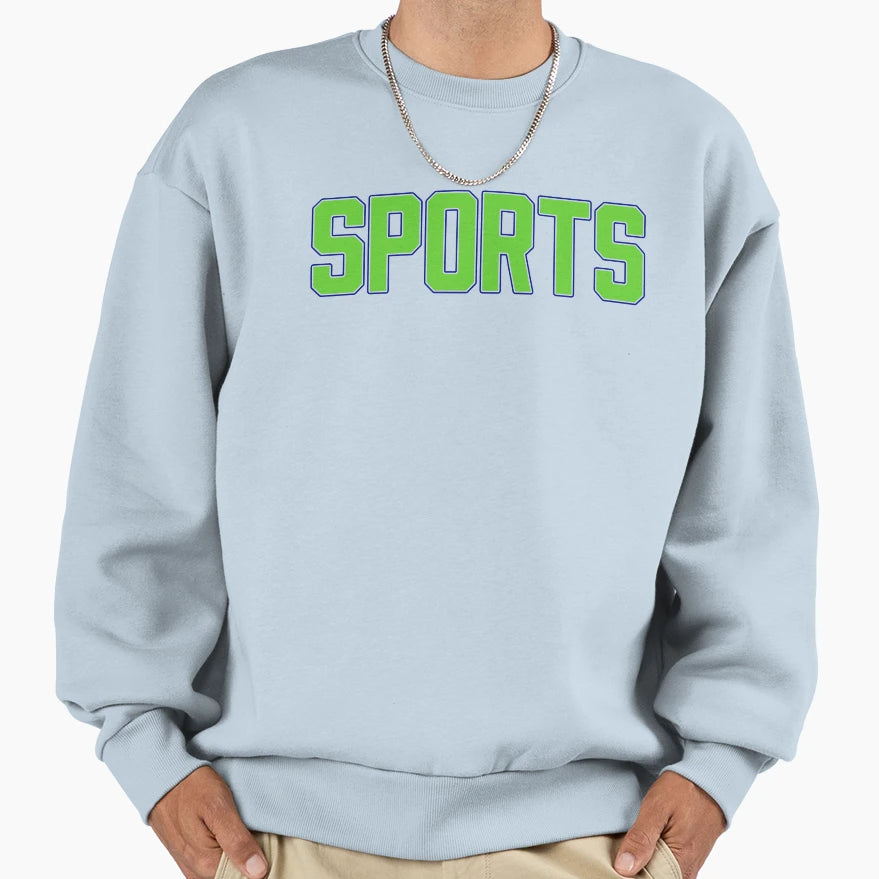 Sports Green And Lapis Sweatshirt - Novelty Apparel for Adults - T-Shirt, Sweatshirt, Hoodie