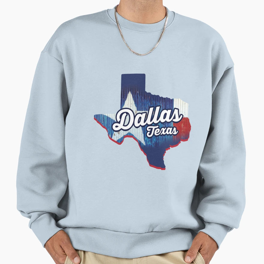 Dallas Texas City Sweatshirt - Custom Art Print Men Women - T-Shirt, Sweatshirt, Hoodie