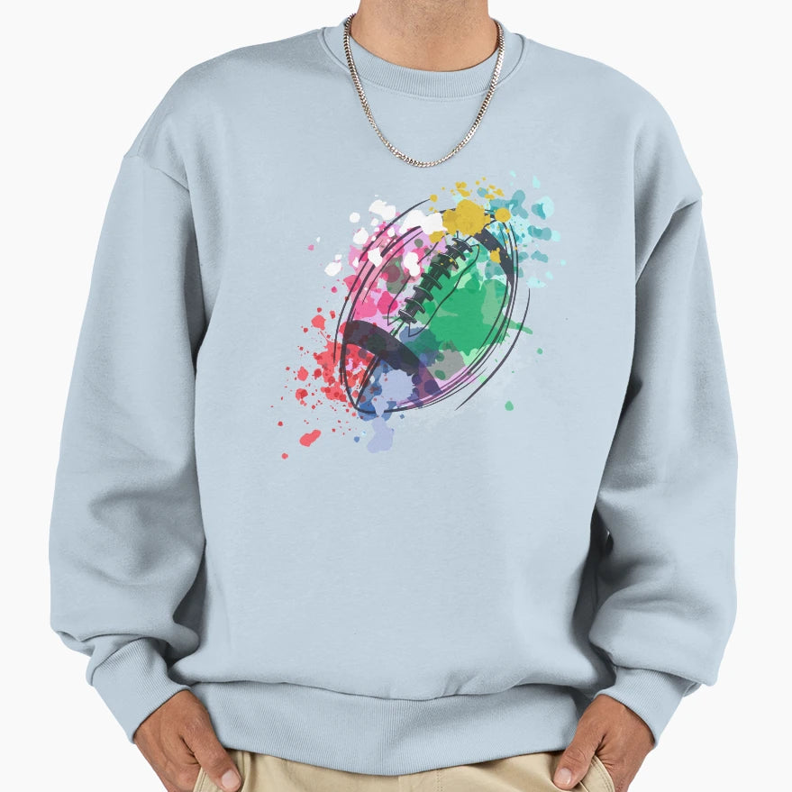 Colored American Football Sweatshirt - Trendy Graphic Unisex - T-Shirt, Sweatshirt, Hoodie