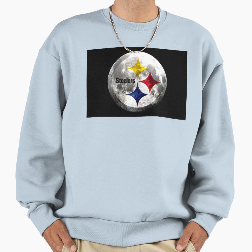 Steelers Moon Logo Sweatshirt - Novelty Apparel for Adults - T-Shirt, Sweatshirt, Hoodie