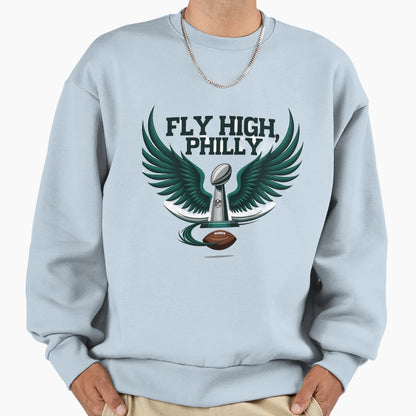 Fly High Philly Sweatshirt - Aesthetic Graphic Unisex - T-Shirt, Sweatshirt, Hoodie