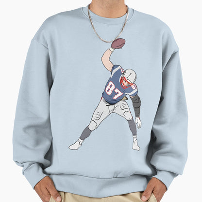 Gronk Spike American Football Legend Art Sweatshirt - Graphic Print Unisex - T-Shirt, Sweatshirt, Hoodie