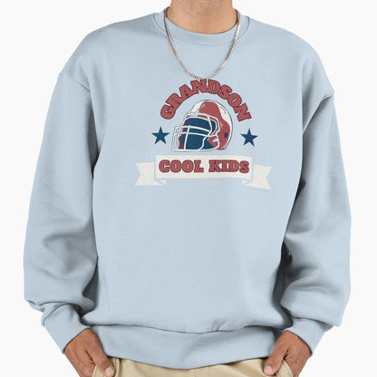 Grandson Football Helmet Sweatshirt - Fun Novelty Design for Adults - T-Shirt, Sweatshirt, Hoodie