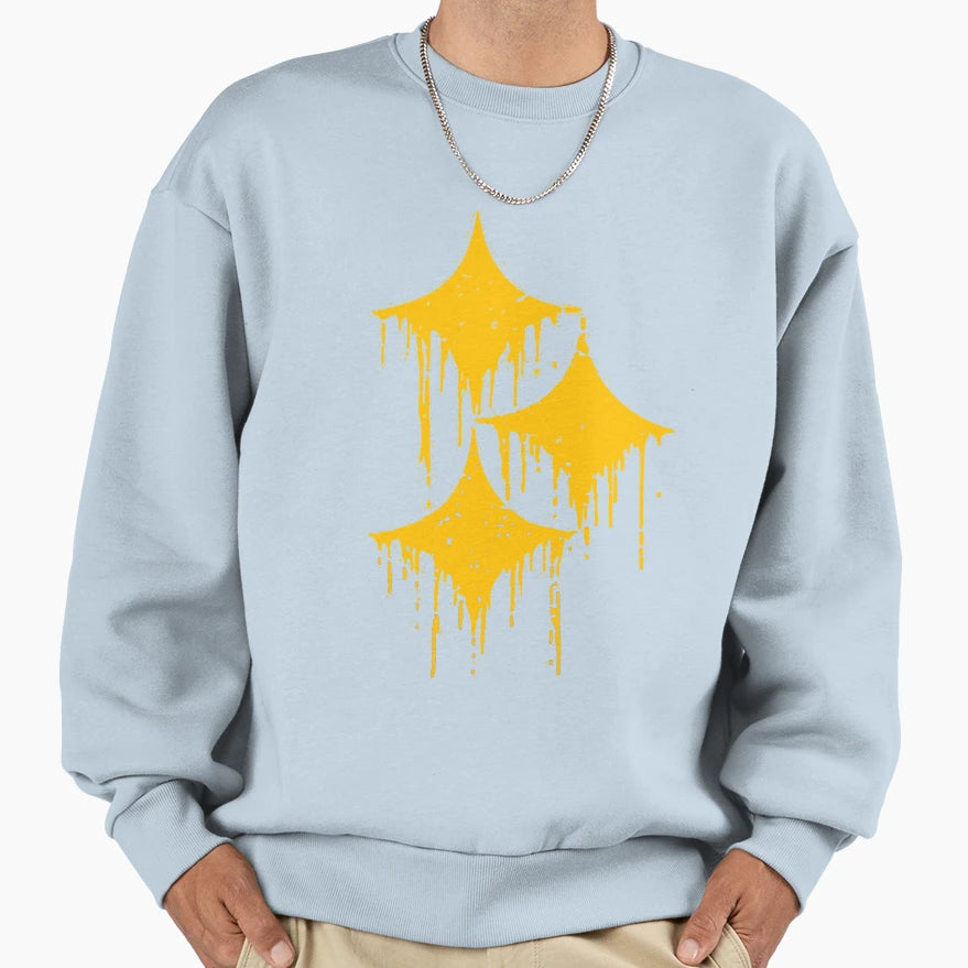 Dripping Hypocycloids Gold Sweatshirt - Casual Everyday Wear Men Women - T-Shirt, Sweatshirt, Hoodie