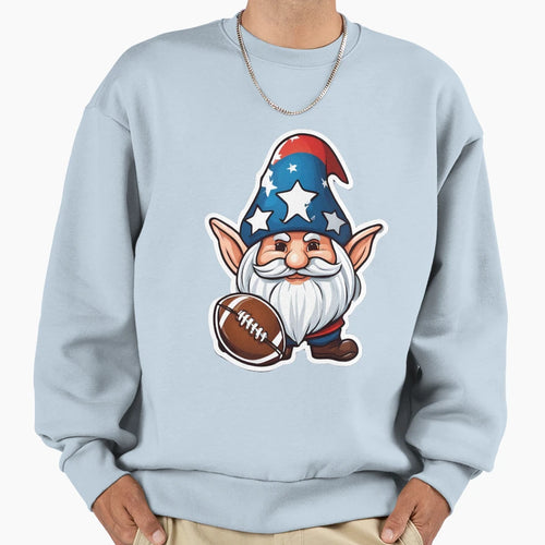 Gnome American Football Sweatshirt - Minimalist Print Men Women - T-Shirt, Sweatshirt, Hoodie