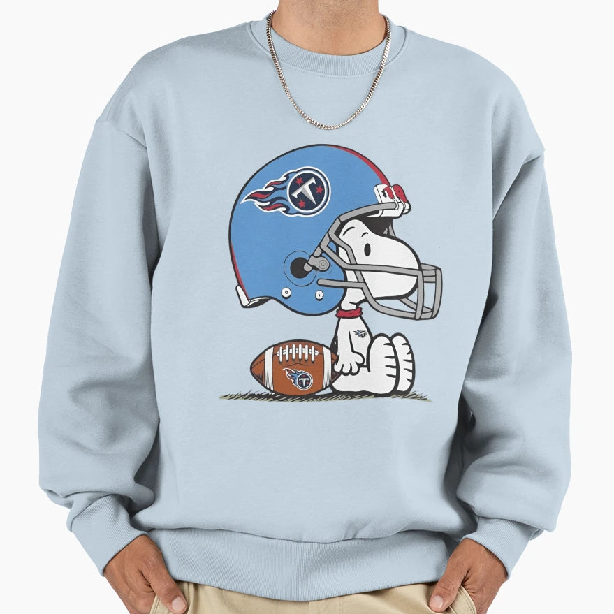 Tennessee Titans Snoopy Helmet Football Sweatshirt - Novelty Apparel Unisex - T-Shirt, Sweatshirt, Hoodie