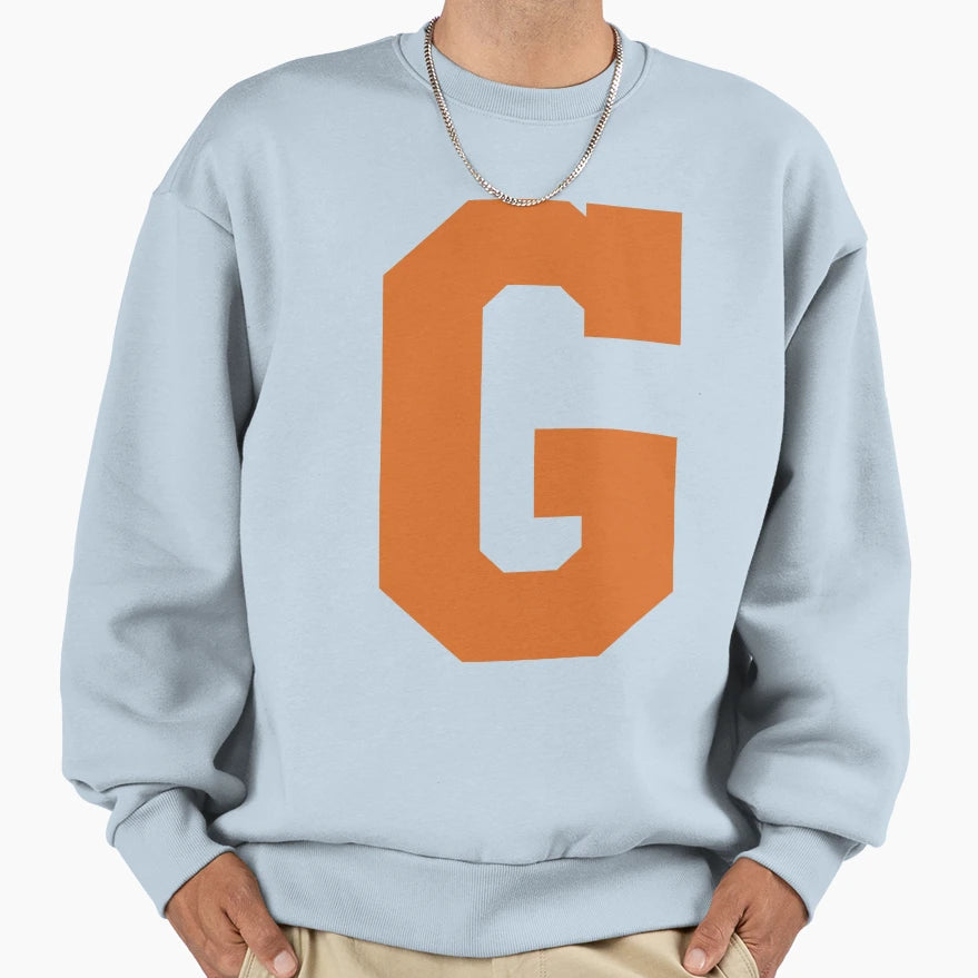 Alphabet Orange G Sports Letter G Sweatshirt - Unique Graphic Unisex - T-Shirt, Sweatshirt, Hoodie