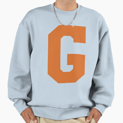 Alphabet Orange G Sports Letter G Sweatshirt - Unique Graphic Unisex - T-Shirt, Sweatshirt, Hoodie