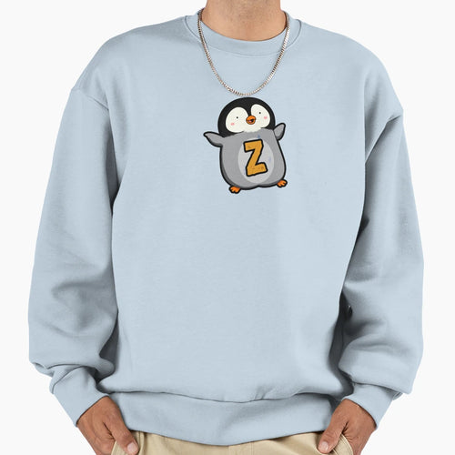 Alphabet Letter Z Happy Waddling Sweatshirt - Aesthetic Graphic Men Women - T-Shirt, Sweatshirt, Hoodie