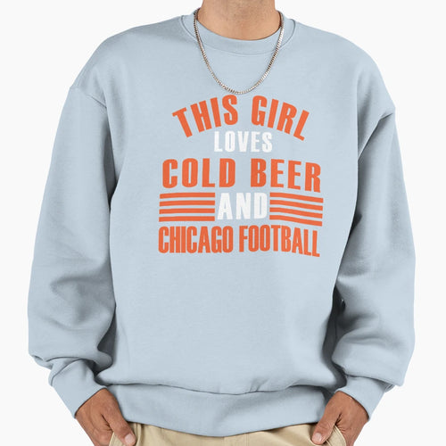 Cold Beer Chicago Sweatshirt - Trendy Graphic Men Women - T-Shirt, Sweatshirt, Hoodie