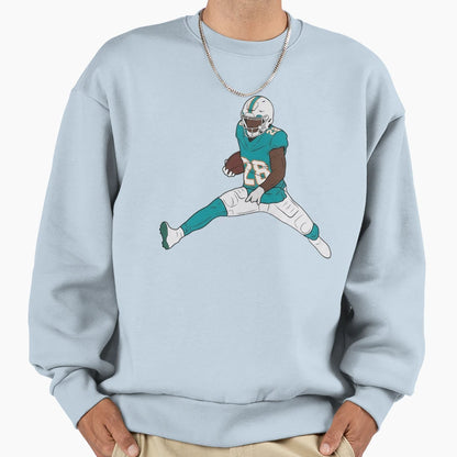 Devon Achane Sweatshirt - Custom Art Print Men Women - T-Shirt, Sweatshirt, Hoodie