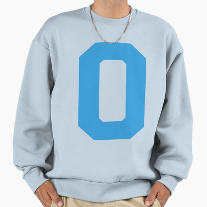 Number 0 Blue Zero Sports Sweatshirt - Fun Novelty Design for Adults - T-Shirt, Sweatshirt, Hoodie