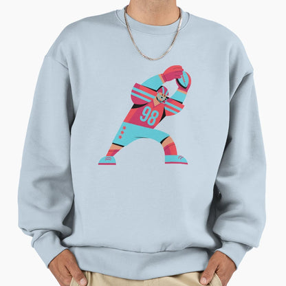 Star American Football Player Nr 98 Sweatshirt - Trendy Graphic Unisex - T-Shirt, Sweatshirt, Hoodie