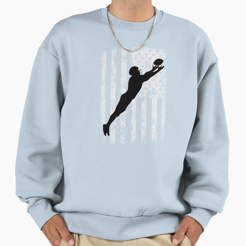 Football American Flag Sweatshirt - Trendy Graphic for Adults - T-Shirt, Sweatshirt, Hoodie
