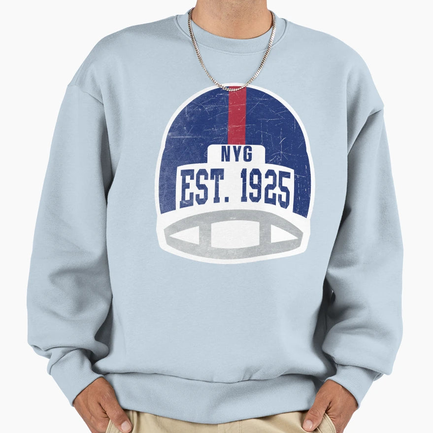 New York Throwback Football Helmet Sweatshirt - Graphic Print Unisex - T-Shirt, Sweatshirt, Hoodie