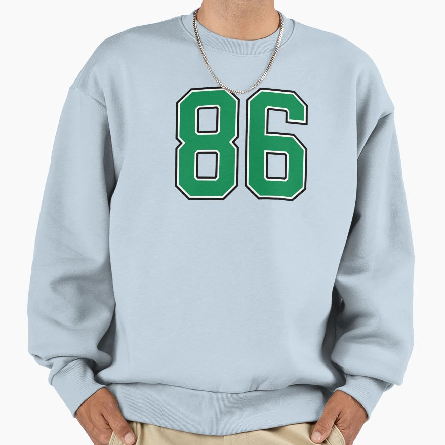 86 Number Green Lucky Sports Eighty Sweatshirt - Graphic Print Men Women - T-Shirt, Sweatshirt, Hoodie