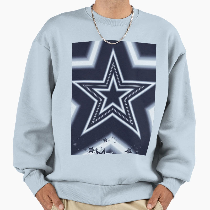 Blue Star Sweatshirt - Casual Everyday Wear for Adults - T-Shirt, Sweatshirt, Hoodie