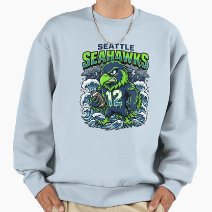 Fierce Seahawk 12 Pacific Cartoon Nfl Sweatshirt - Unique Graphic Men Women - T-Shirt, Sweatshirt, Hoodie