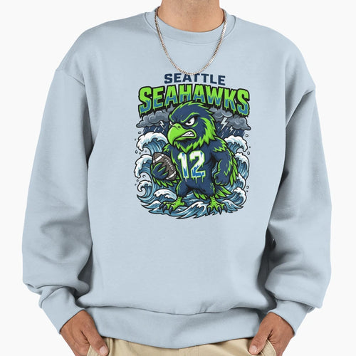 Fierce Seahawk 12 Pacific Cartoon Nfl Sweatshirt - Unique Graphic Men Women - T-Shirt, Sweatshirt, Hoodie