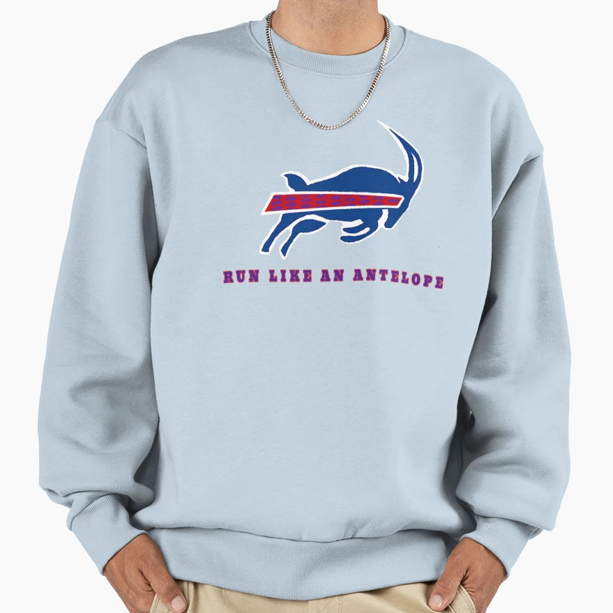 Run Like Antelope Sweatshirt - Casual Everyday Wear for Adults - T-Shirt, Sweatshirt, Hoodie