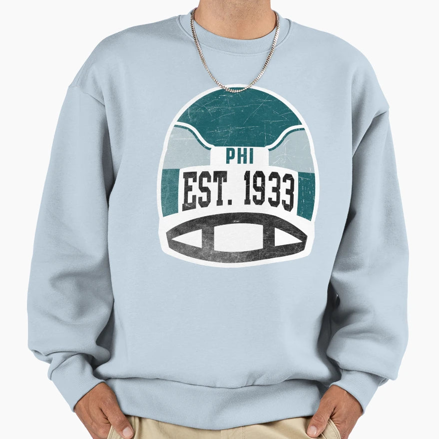 Philadelphia Throwback Football Sweatshirt - Aesthetic Graphic for Adults - T-Shirt, Sweatshirt, Hoodie