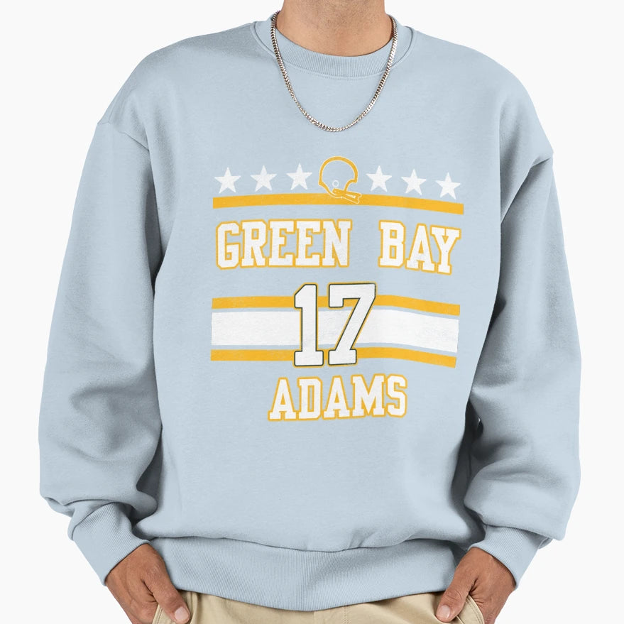 Green Bay Football 17 Adams T-Shirt - Trendy Graphic Men Women - T-Shirt, Sweatshirt, Hoodie