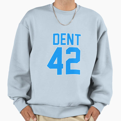 Dent 42 Jersey Blue And White Sweatshirt - Graphic Print Men Women - T-Shirt, Sweatshirt, Hoodie