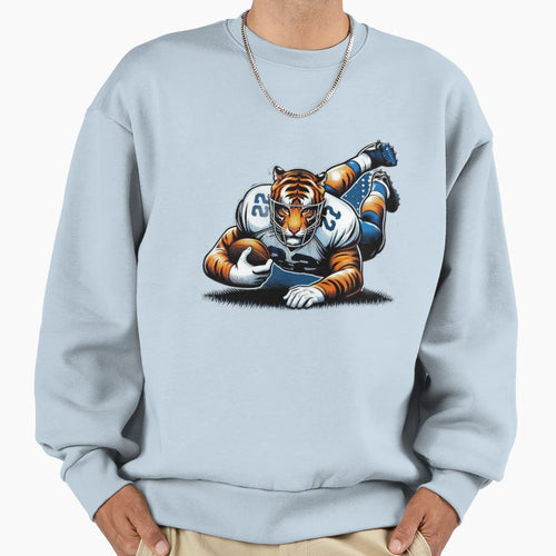 American Football Tiger Player Sweatshirt - Casual Everyday Wear Unisex - T-Shirt, Sweatshirt, Hoodie