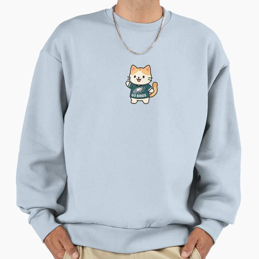 Go Birds Philly Cat Sweatshirt - Novelty Apparel Men Women - T-Shirt, Sweatshirt, Hoodie