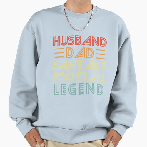 Husband Dad Fantasy Football Sweatshirt - Fun Novelty Design for Adults - T-Shirt, Sweatshirt, Hoodie