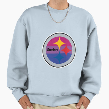 Bisexual Pride Steeler Logo 2 0 Sweatshirt - Custom Art Print Men Women - T-Shirt, Sweatshirt, Hoodie