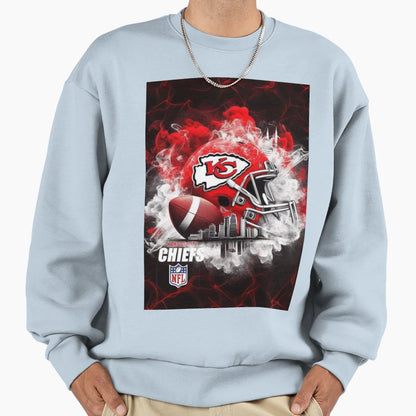 Football Kingdom Red Gold Kc Sweatshirt - Casual Everyday Wear Men Women - T-Shirt, Sweatshirt, Hoodie