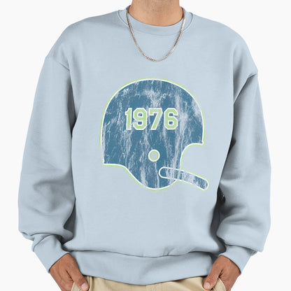 1976 Football Helmet Sweatshirt - Aesthetic Graphic Unisex - T-Shirt, Sweatshirt, Hoodie