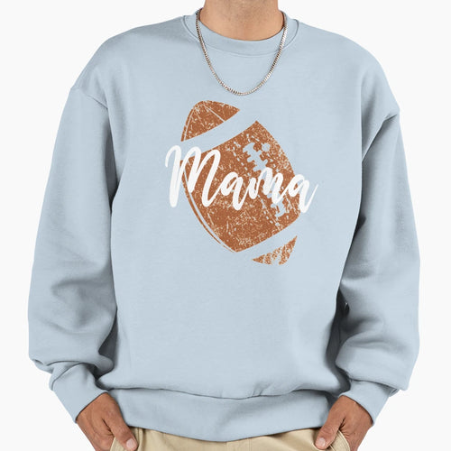 Mom Football American Brown Rugby Sweatshirt - Custom Art Print Men Women - T-Shirt, Sweatshirt, Hoodie