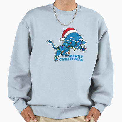 Detroit Lions Merry Sweatshirt - Novelty Apparel Unisex - T-Shirt, Sweatshirt, Hoodie