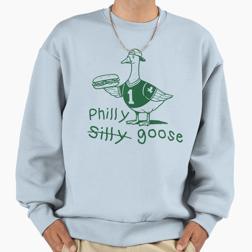 Silly Goose Philadelphia Sand Color Sweatshirt - Unique Graphic for Adults - T-Shirt, Sweatshirt, Hoodie