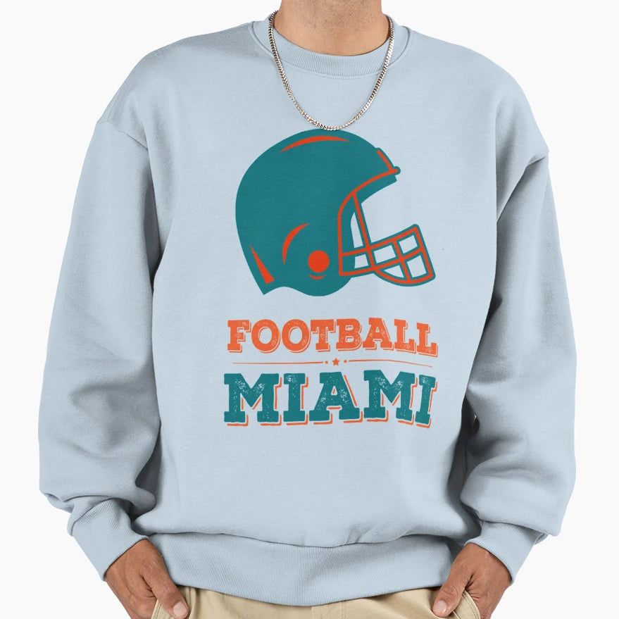 Miami Football Sweatshirt - Trendy Graphic Men Women - T-Shirt, Sweatshirt, Hoodie