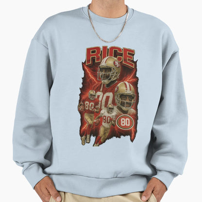 Jerry Rice 49Ers Football Legend Sweatshirt - Fun Novelty Design Unisex - T-Shirt, Sweatshirt, Hoodie