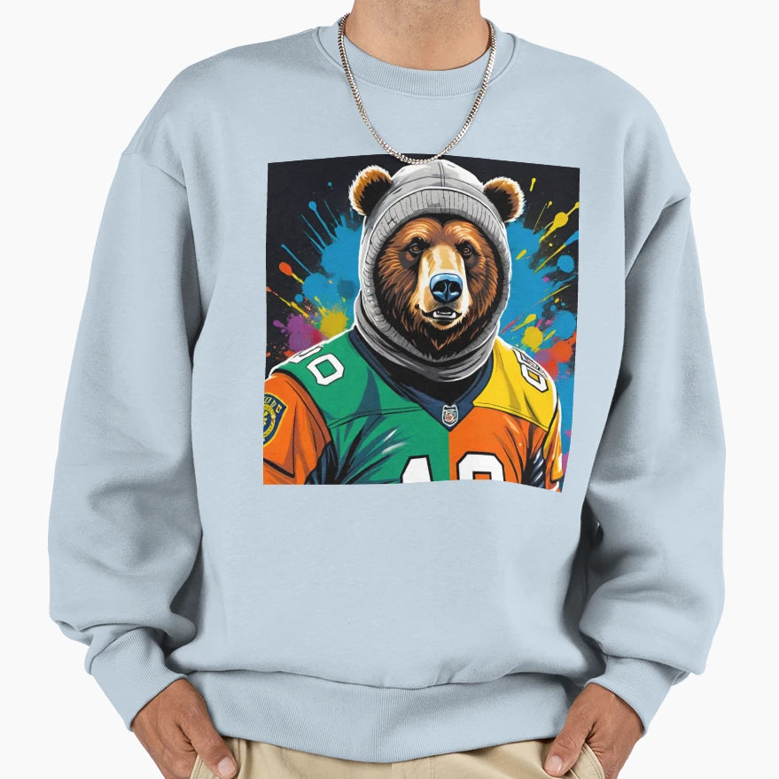 Bear Hooliganism Raw Power Sweatshirt - Minimalist Print Men Women - T-Shirt, Sweatshirt, Hoodie