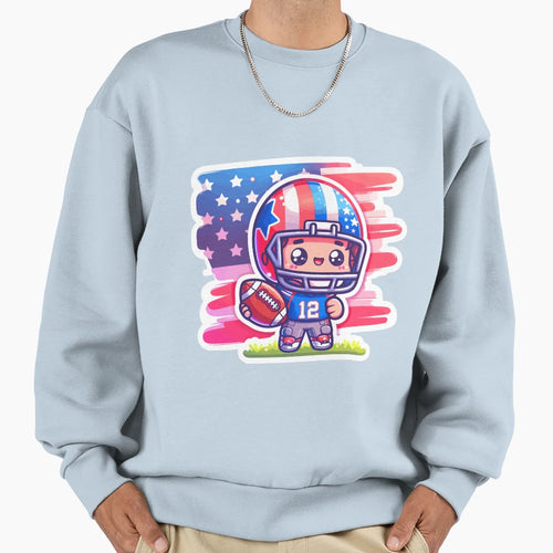 American Football Cartoon Sweatshirt - Fun Novelty Design Men Women - T-Shirt, Sweatshirt, Hoodie