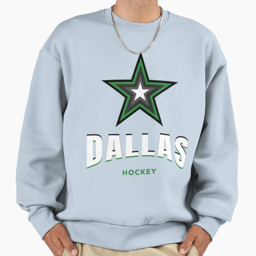 Art Dallas Stars Sweatshirt - Minimalist Print Men Women - T-Shirt, Sweatshirt, Hoodie