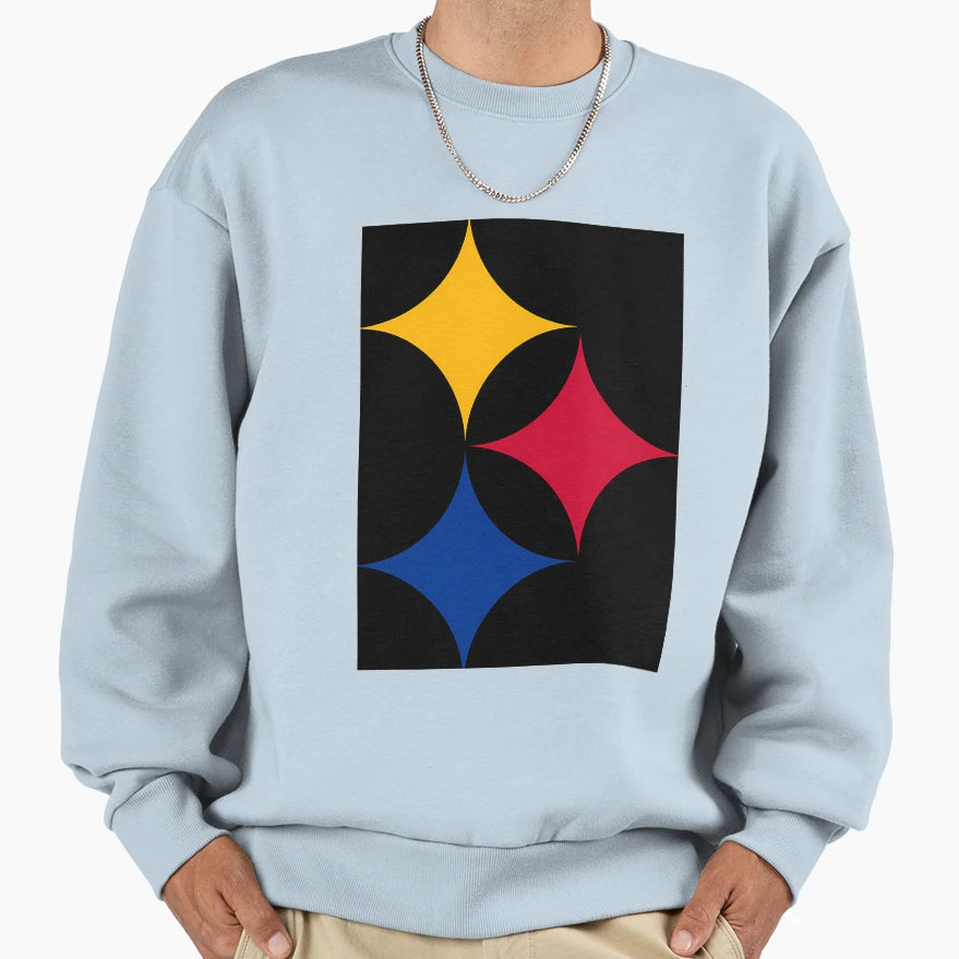 S T E E L E R S Geometric Minimal Sweatshirt - Trendy Graphic Men Women - T-Shirt, Sweatshirt, Hoodie