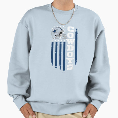 Dallas Fan Cow 4Th July America Sweatshirt - Fun Novelty Design Unisex - T-Shirt, Sweatshirt, Hoodie