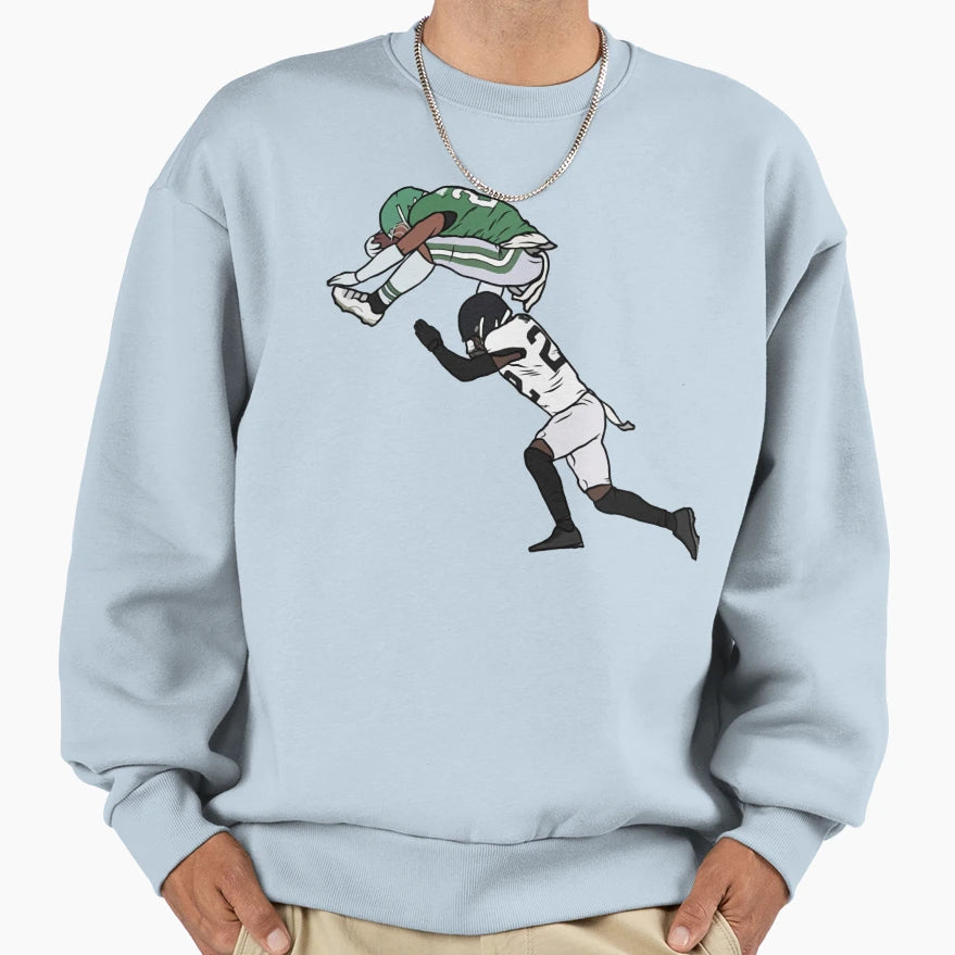 SB Backwards Hurdle Sweatshirt - Custom Art Print Men Women - T-Shirt, Sweatshirt, Hoodie