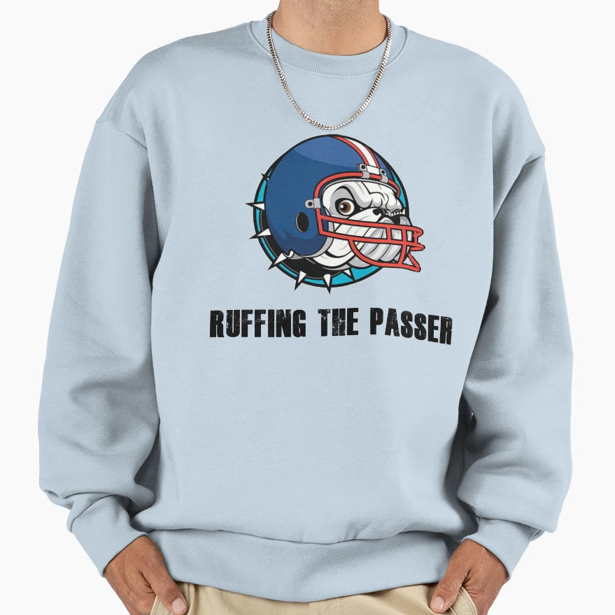 Funny Dog Funny Football Ruffing T-Shirt - Aesthetic Graphic for Adults - T-Shirt, Sweatshirt, Hoodie